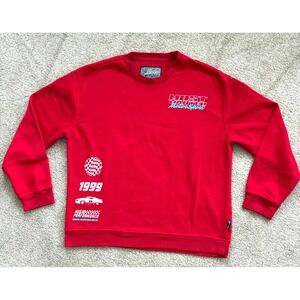 Brooklyn Cloth Mens LRG Graphic Sweatshirt Red Most Wanted Motorsport Car Racing